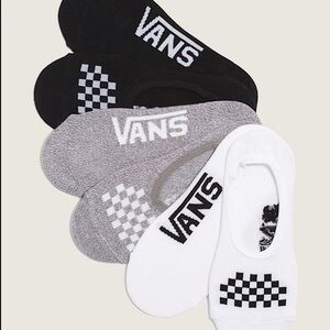 Vans Men's Casual No-Show Socks - Black, Gray, White